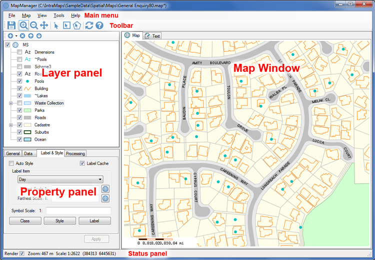 Clean Map Interface User Interface
